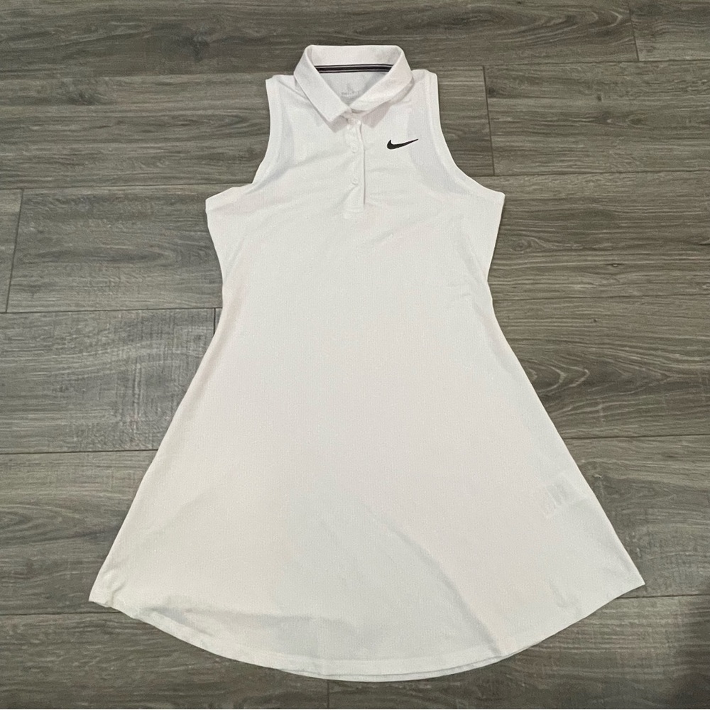 Nike White Sleeveless Polo Tennis Golf Dress
